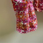 Tory Burch button down pink and orange Blouse logo buttons Size 6 Photo 4