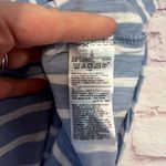 Old Navy  Blue and White Striped Off the Shoulder Shirt Size L Photo 3