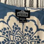 Angie Floral Long Sleeve Dress Large Slate Blue Lace Trim Prarie Boho Bloomcore Photo 1