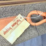 Vintage Hartman leather tweed damask travel luggage suitcase travel zip bag tote Gray Photo 4