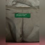 United Colors Of Benetton Vintage  Womens Sz 44 (M/L) Coat Gray Wool Trench Pea Photo 4