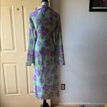 Vibrant Green and Purple Floral Dress Size 6 Photo 1