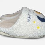 Taylor Swift themed “Meet me at Midnight” Women's White Enroidered slippers Size 10 Photo 2