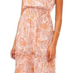 1. State Sleeveless High Neck Paisley Knee Length Dress in Size XS Pink Photo 0