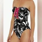 Trina Turk  Lennox Bandeau Lace Up One Piece Swimsuit Photo 3