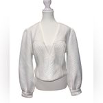 Eri + Ali x Anthropologie White Crop Top Jacket Size XL Photo 2