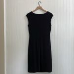 RALPH LAUREN Stretch Jersey Cowl Neck Cap Sleeve Dress in Black Size 12 NWT Photo 7
