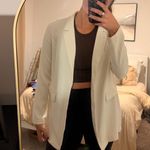White silk blazer Size L Photo 1