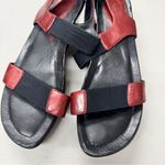 Dansko  Black Red Leather Strappy Wedge Sandals Women’s 9.5 Comfort Shoes Photo 2