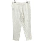 Ralph Lauren Trousers White Linen Shimmer Dress Pants Made In Italy Size 4 New Photo 2