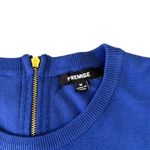 Premise  Blue Short Sleeve Crew Neck Stretch Knit Casual Sweater Size Medium Photo 2