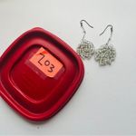 Anthropologie Anthro Elegant White Beaded Earrings Photo 3