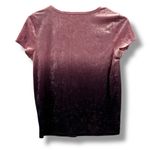 American Eagle  Pink & Purple Ombre Crushed Velvet Short‎ Sleeve Top Sz S Photo 1
