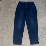 Eileen Fisher Organic Cotton Denim Jean Barrel Tapered Ankle Pant Indigo Blue 0 Photo 2