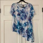 Chico's Chico’s Size 2 Watercolor‎ SupremelySoft Asymmetrical Side-Tie Tee  Large Photo 1