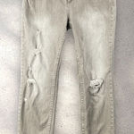 Free People  Distressed Skinny Jeans Women’s W31 Khaki Green Stone Washed Y2K Photo 0