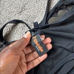 J. Valentine Iridescent Shell Sheer Mesh Crop Top Cami SIZE M/L Black Size M Photo 2