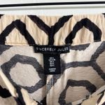 Sincerely Jules High Waist Wide Leg Pants Cream & Black Abstract Geometric Large Photo 6