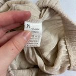 Women's beige soft ribbed pull on drawstring high waisted lounge pajama pants M Size M Photo 5