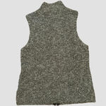 J. JILL Brown Marled Full Zip Mock Neck Sweater Vest Wool Blend Rib Trim Size M Size M Photo 2