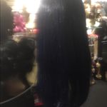 Wig Blue Black Long Lacefront middle Part Anime Photo 3