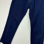 Mango Womens Havana Straight Leg Jeans Sz 1 Dark Wash Button Fly Raw Hem Photo 6