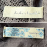 Anthropologie  Maeve Dress Women's Size Small Y2K Gray Lace Ruffle Short Sundress Photo 11