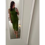 ATLEIN Green Crewneck Sleeveless Knit Midi Layered Bodycon Sheath Dress Size XS Photo 13