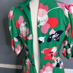 Vince Camuto  Floral Pebble Crepe Midi Dress in Green Size 4 Photo 10