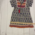Anthropologie THML Anthropology BOHO Pom Pom Tassel Dress Multicolor Peasant Style - Size M Photo 5