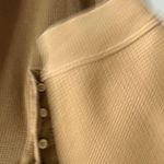 American Eagle Neutral Brown Tan Waffle Thermal Long Sleeve Top Large Photo 4