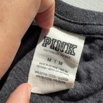 PINK - Victoria's Secret Victoria’s Secret PINK Neon Graphic Tee Charcoal Gray Shirt M Preppy 2000s Photo 3