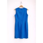 Carolina Herrera  Blue Colorblock Shift Dress Sleeveless Size 14 Photo 1