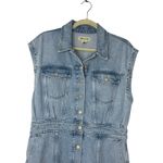 Madewell  Denim Cap Sleeve Shirtdress Aquino Wash Button Front Size 10 Photo 5