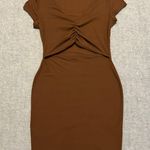 See You Monday Brown Cut Out Dress Photo 0