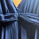 Lulus Navy Blue Dramatic Plunging Front & Back Maxi Dress with Slit Size Large Photo 6