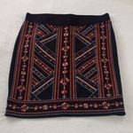 Torrid Black and Multicolored Embroidered Ponte Knit Stretch Pencil Skirt Photo 9