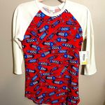 LuLaRoe Firework Randy Tee 4th of July Independence NEW With Tags Photo 1