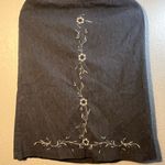 Vintage Symmetry Black Embellished Pencil Skirt SZ 6 Pleated Flare Tweed Floral Photo 0