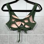 Shade & Shore  Bikini Womens 34B Green Textured Top Swimwear Wrap Style Tie‎ Back Photo 1