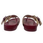Loewe Ease Anagram Buckle Leather Thong Sandal Bordeaux Red Size 36 Photo 10