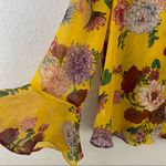 Belle Sky ruffle key hole chocker long sleeve floral blouse women’s Size XLarge Photo 10