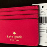 Kate Spade New York Madison Small Slim Card Holder in a vibrant Hot Pink color Photo 6