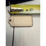 Coach Vintage Y2K Beige Shiny Leather Hangtag 2" VGUC Photo 2