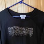 Disney  Parks Women's Black Long Sleeve Rhinestone T-Shirt Size M Photo 3