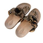 Ulla Johnson Netta Sandal Melange Black and Cream Size 37 Size 7 US Toe Strap Photo 2