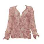 Sézane Abélia Wrap Around Long Sleeve Blouse, Mosaic Ecru Print, FR38/US6 Photo 5