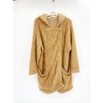 Free People  Warm Wishes Hooded Knit Sweater Jacket in Sand Photo 1