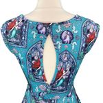 Disney The Little Mermaid Teal Ariel Print Open Back Skater Dress Photo 7