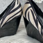Shiekh 🆕  Black and Zebra Wedge with Buckle Accent Photo 4